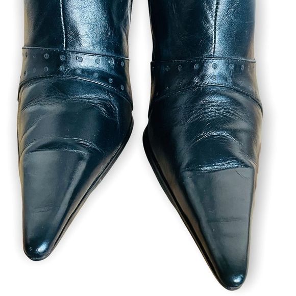 Dior authentic signature Black leather boots Point told heels 38 - Picture 10 of 10